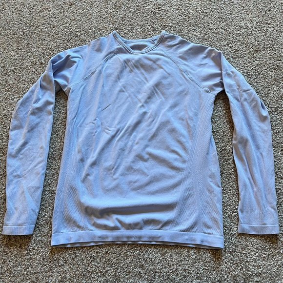 Athleta Tops - Athleta Medium Blue Long Sleeve Seamless Top